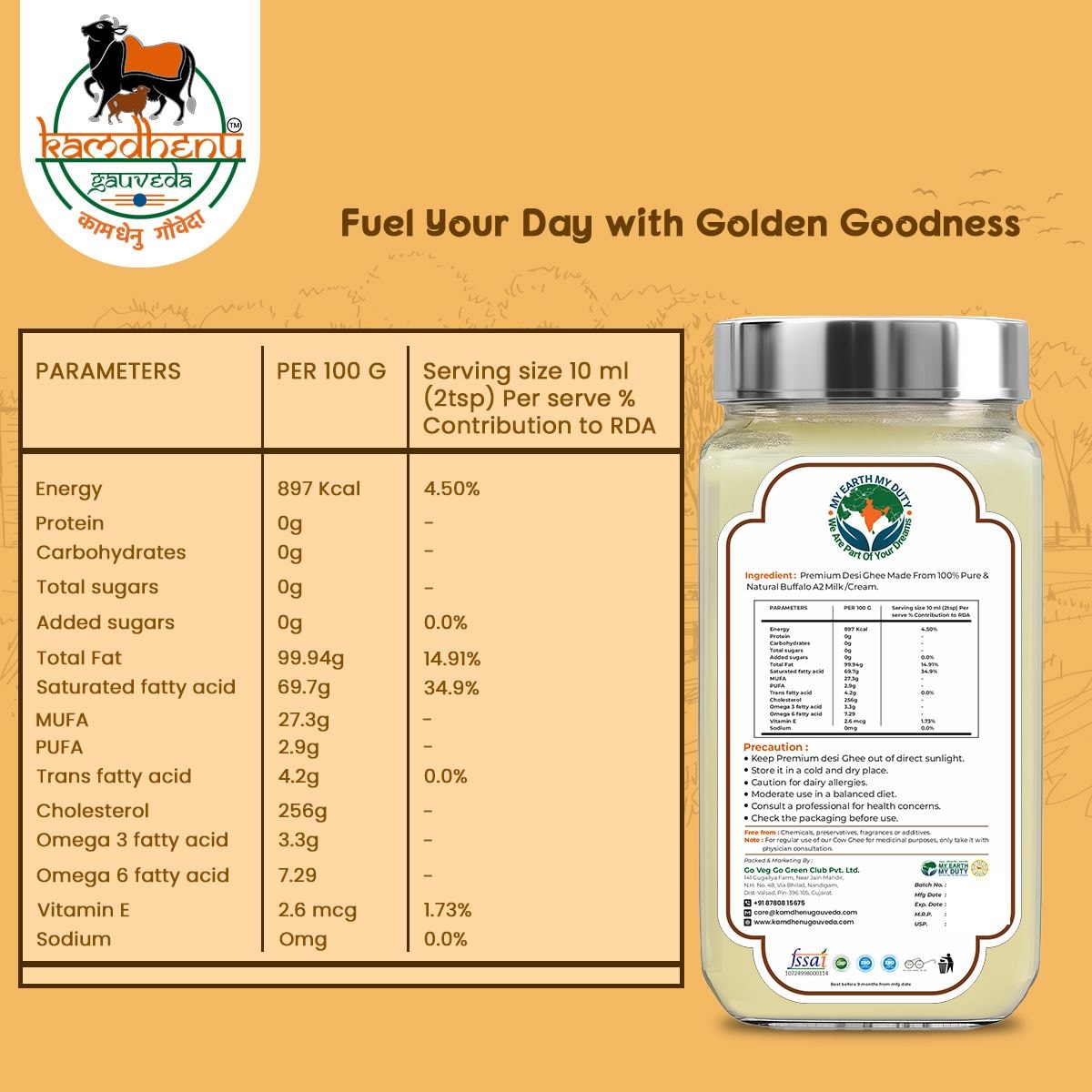Desi A2 Buffalo Ghee – Pure Bilona Buffalo Ghee 1kg Price