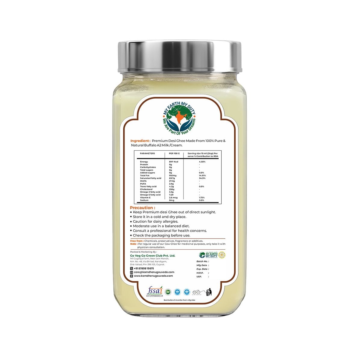 Desi A2 Buffalo Ghee – Pure Bilona Buffalo Ghee 1kg Price